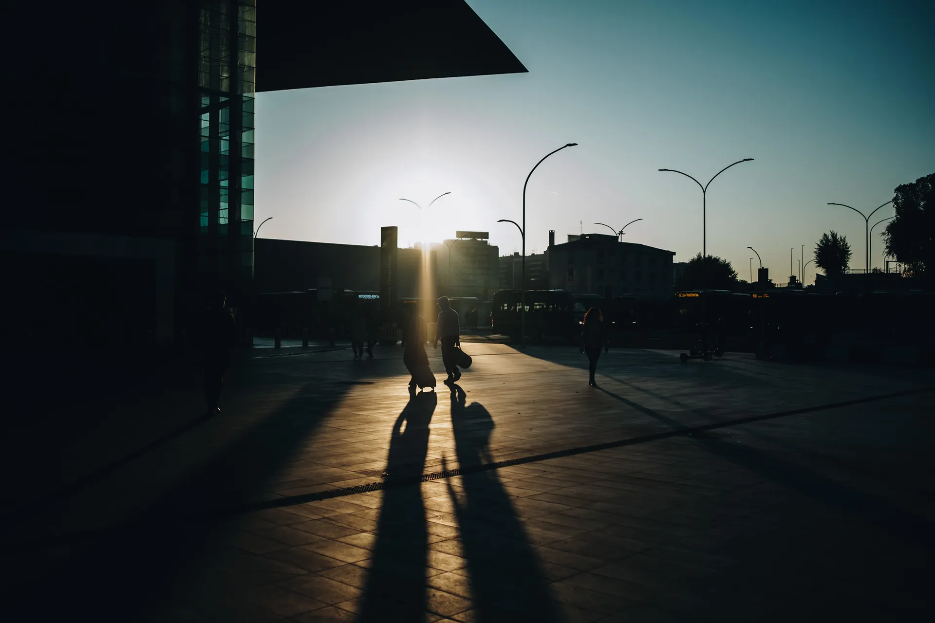 Silhueta urbana fotografada em Roma